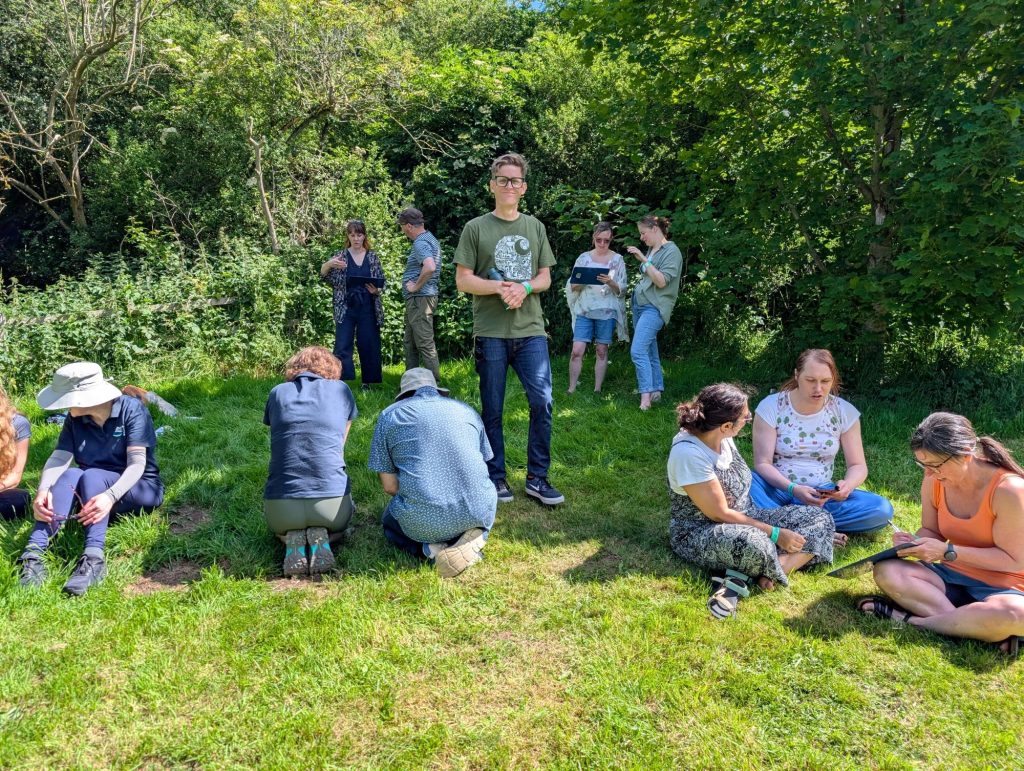 Brad leading drama activities with group of adults at the GroundEd CPD event.